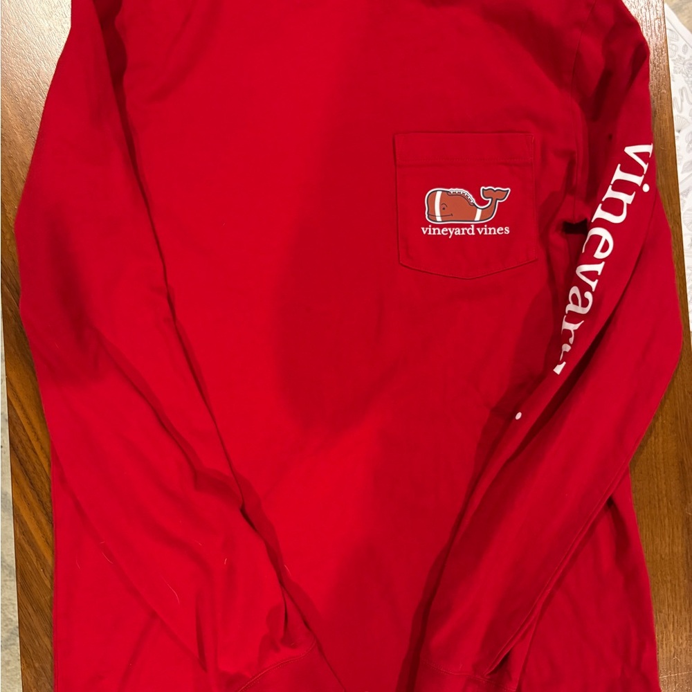 Vineyard Vines Men's Vibrant Red Long Sleeve Tee